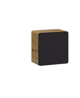 Závesné kúpeľňové skrinky Závesná skrinka Bronx 35 cube dub artisan-čierna matná
