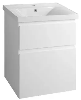 Kúpeľňový nábytok AQUALINE - ALTAIR umývadlová skrinka 57x72,5x45cm, biela AI260
