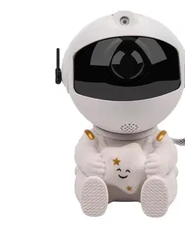 Svietidlá  - LED detský projektor 230 V astronaut 12,5 cm s diaľkovým ovládaním 52001223