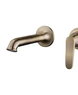 Kúpeľňové batérie OMNIRES - ART DECO umývadlová batéria pre skrytú inštaláciu, antický kartáčovaný bronz AD5115BR