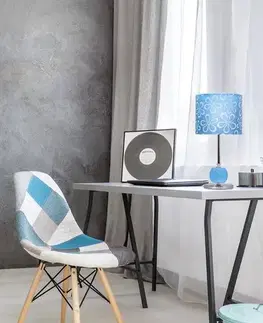 Stolové lampy Stolová lampa chróm/modrá Cort