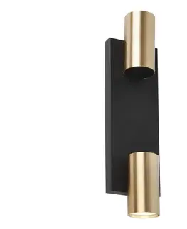 Svietidlá  Nástenné bodové svietidlo GENESIS 2xGU10/8W/230V čierna ML0380