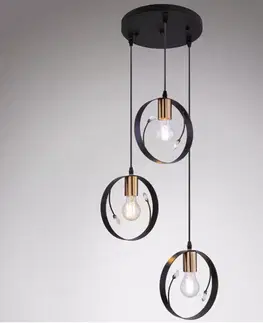 Moderné lampy do obývačky Luster 15346-3 BLACK LW3