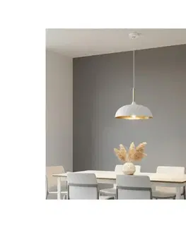 Svietidlá BRILAGI - Luster na lanku ABRAHAM 1xE27/60W/230V pr. 35 cm biela BG72388