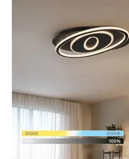Svietidlá BRILAGI - LED stmievateľné stropné svietidlo IRIS LED/78W/230V 37x49 cm čierna + diaľkový ovládač BRMXC2984-CR