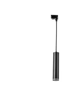 Svietidlá  Luster na lanku do lištového systému PARIS 1xGU10/10W/230V čierna 321558