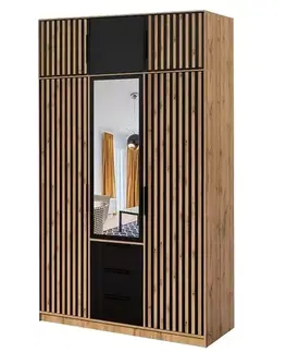 Nadstavce na skrine ArtStol Nadstavec ku skrini BALI LUX D3 | dub wotan/čierna