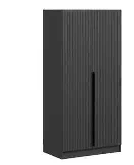 Šatňové skrine Šatníková skriňa Kale Plus Membrane Anthracite - 210
