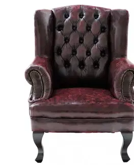 Sedacie súpravy Kreslo Brusel  z pravej hovädzej kože New Red