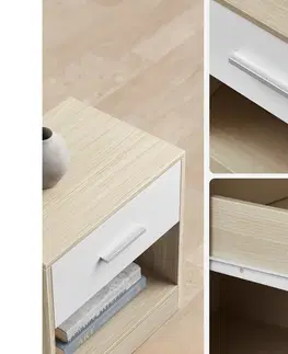 Konferenčné stolíky Set nočných stolíkov E1081, dub, 2 ks