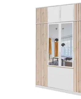 Nadstavce na skrine ArtStol Nadstavec ku skrini BALI LUX D4 | biela