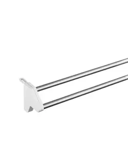 Svietidlá WENKO 3703100 - Sušiak na bielizeň TWIN 60x13 cm strieborná/biela 3703100