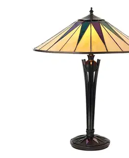 Lampy Endon 64045 - Stolová lampa Tiffany DARK STAR, 2xE27/60W/230V, priemer 49 cm 64045