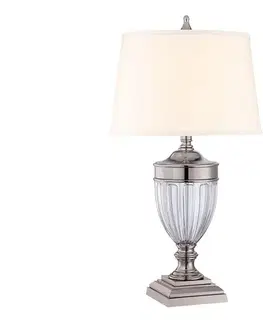 Lampy Elstead Quoizel QZ-DENNISON-PN - Stolná lampa DENNISON 1xE27/60W/230V lesklý chróm QZ-DENNISON-PN