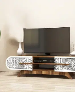 TV stolíky TV stolík Defne - Walnut White