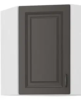 Kuchynské skrinky visiace Skrinka do kuchyne STILO GRAFIT/biely 60X60 GN-72 2F (45°)