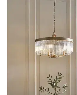 Svietidlá Endon 119110 - Luster na reťazi CLERMONT 5xE14/6W/230V mosadz 119110