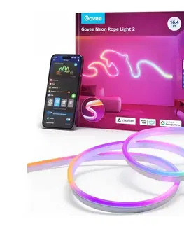 LED osvetlenie Govee - Neon 2 MATTER ohybný LED pásik 5m RGBIC Wi-Fi IP67 H61D5301