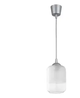 Svietidlá BRILAGI - LED závesné svietidlo na lanku RETRO GLASS, 1xE27/60W/230V, priemer 14 cm, strieborná/biela NSTK7778+TK8612A
