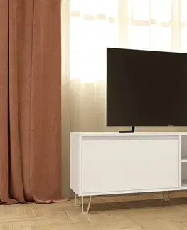TV stolíky ELIZA televízny stolík, biely