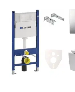 Záchody Cenově zvýhodněný závěsný WC set Geberit do lehkých stěn / předstěnová montáž + WC SAT Brevis SIKOGES7W8S SIKOGES7W8S