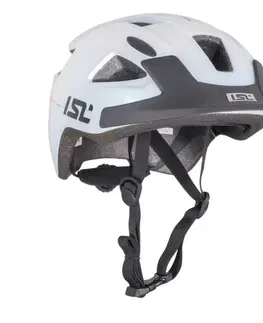 Helmy a prilby na in-line Detská cyklo prilba s LED svetlom ISL Lumiro Pearl White - S (54-59)