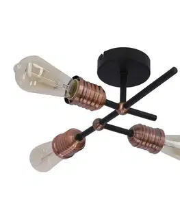Stropná svetla Stropná lampa Kirimu 3xE27 Čierna