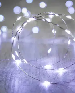 Vybavenie a dekorácie bytu Vianočné LED svetielka 20l  drôtik kvapky na batérie   4/19/nik/cw