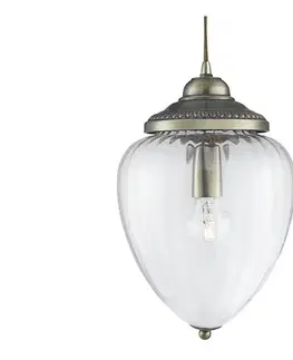 Svietidlá Searchlight 1091AB - Luster na lanku PINEAPPLE 1xE27/60W/230V mosadz 1091AB