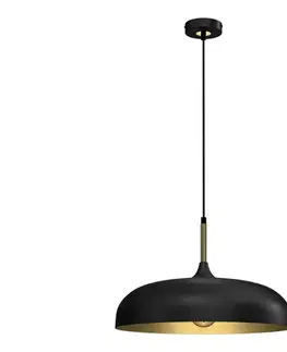 Svietidlá  Luster na lanku LINCOLN 1xE27/60W/230V pr. 45 cm čierna MLP7898