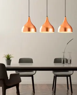 Svietidlá Závesný luster Saglam - 3781, medená