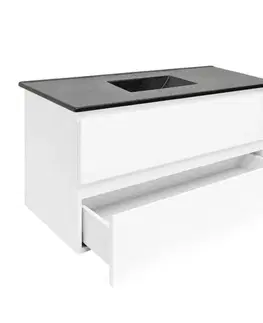 Kúpeľňový nábytok Kúpeľňová skrinka s umývadlom SAT B-Way 99x50x45 cm biela lesk BWAY2100WU4B BWAY2100WU4B
