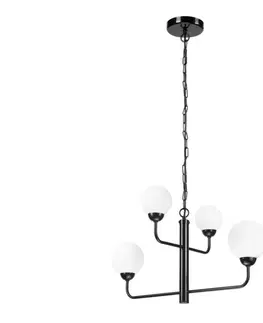 Svietidlá  Luster na reťazi OSCAR 4xG9/5W/230V čierna LM-4.160/CZARNY