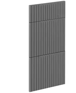 Kuchynské skrinky Čelo skrinky Luxeo F14-D40S3-AX ryfla dark grey