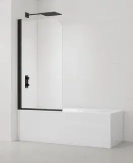 Sprchové dvere Vaňová zástena SAT 150x80 cm čierna SATVZUNIKCT80 SATVZUNIKCT80