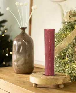 Vianočné dekorácie Burgundská adventná sviečka 25 cm