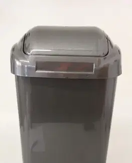 Koše odpadkové PLAFOR - Kôš odpadkový 30L STANDART s výklopným vekom, grafit