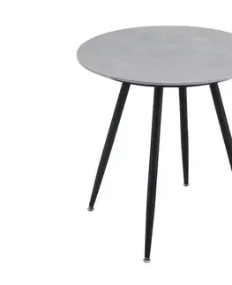 Záhradné stoly ROUND záhradný stôl 70 cm, šedá/čierna
