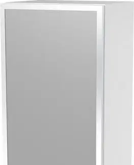 Kuchynské horné skrinky HALMAR Vento GV-40/72 L horná kuchynská skrinka biela / hliník / mliečne sklo