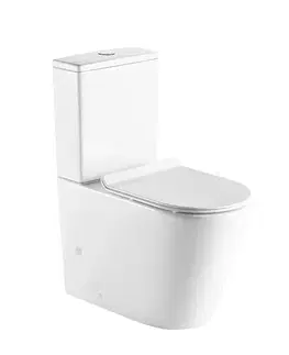 Záchody OLSEN SPA - Kombi WC Robusty RIMLESS sa SLIM sedadlom Soft-close OLKLT2125A