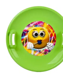 Detské boby a sane Tanier na sneh STT oranžová emoji girl