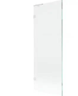 Sprchové dvere MEXEN/S - Lunar L vaňová zástena FIX 70 x 150, transparent, biela 897L-070-000-20-00