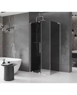 Sprchovacie kúty MEXEN/S - Velar L sprchovací kút, posuvné dvere 120 x 70, grafit, chróm 871-120-070-43-01