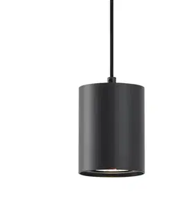 Koľajnicové svetelné systémy Moderné čierne závesné svietidlo pre 1-fázový koľajnicový systém GU10 70mm - Iconic Holt