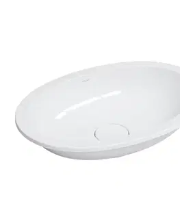 Umývadlá OMNIRES - SHELL M+ umývadlo zapustené do dosky, 48 x 31 cm, lesklá biela SHELL480UPBP
