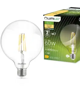 Žiarovky E27 Žiarovka LED filament CL G125 7W E27 806LM 300