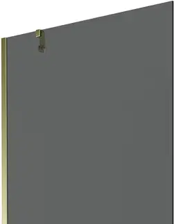 Sprchové dvere MEXEN/S - Next vaňová zástena FIX 100 x 150, grafit, zlatá 895-100-000-00-40-50