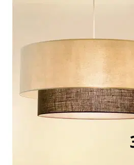 Svietidlá BRILAGI - LED luster na lane BOHO STYLE 3xE27/15W/230V pr. 60 cm krémová/hnedá 8590828027980