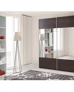 Šatníkové skrine Skriňa Vario gaštan venge 175 cm