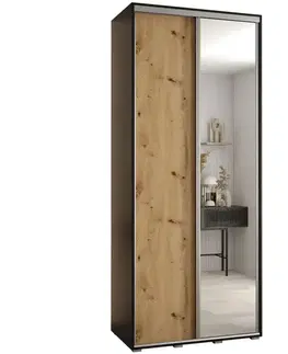 Šatníkové skrine Skriňa 45 Canaris 3 100 čierna/artisan/silver